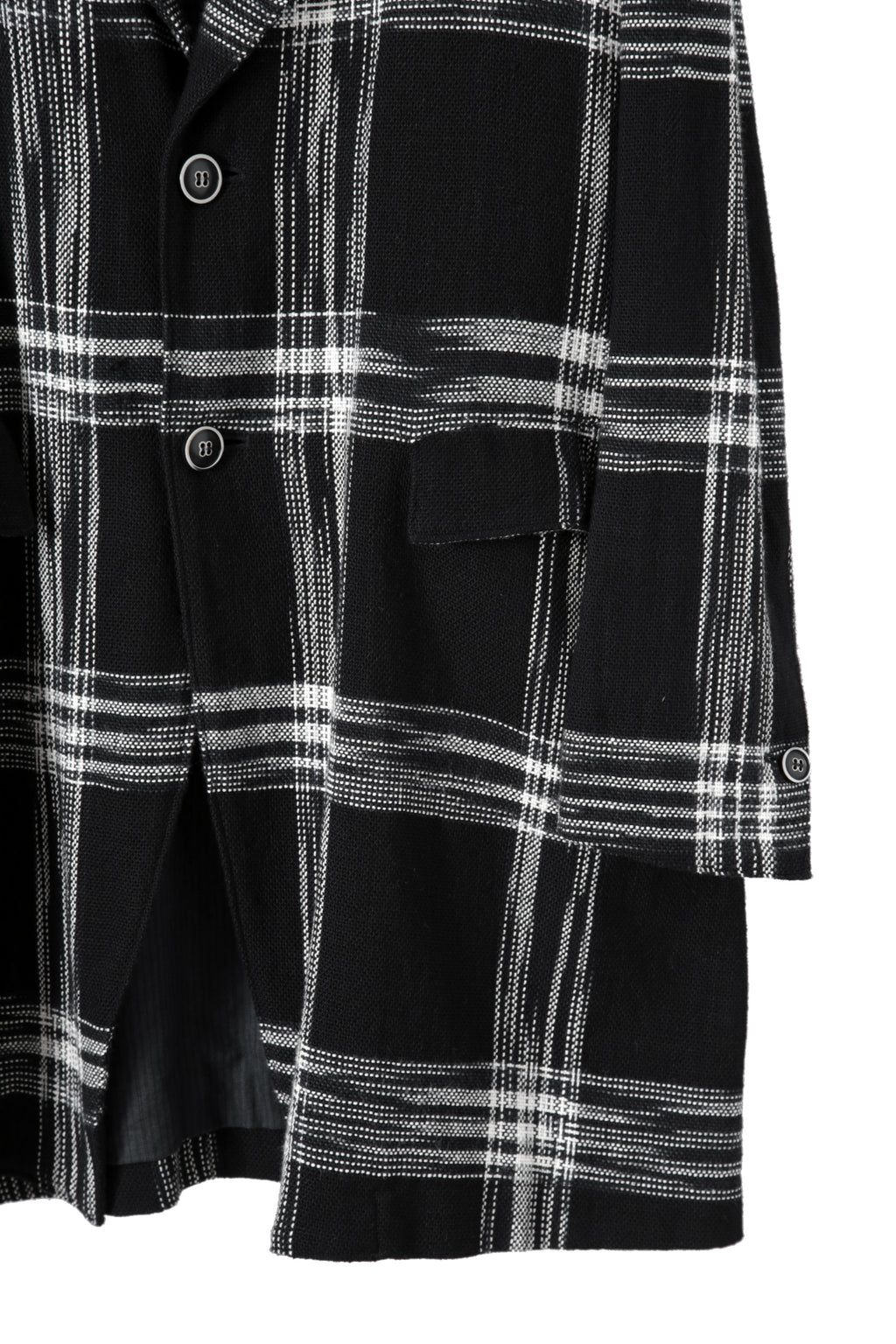 新品 NOUSAN ノウザン / 24AW johann long / peaked lapel semi long jacket/ size M (BLACK) ジャケット