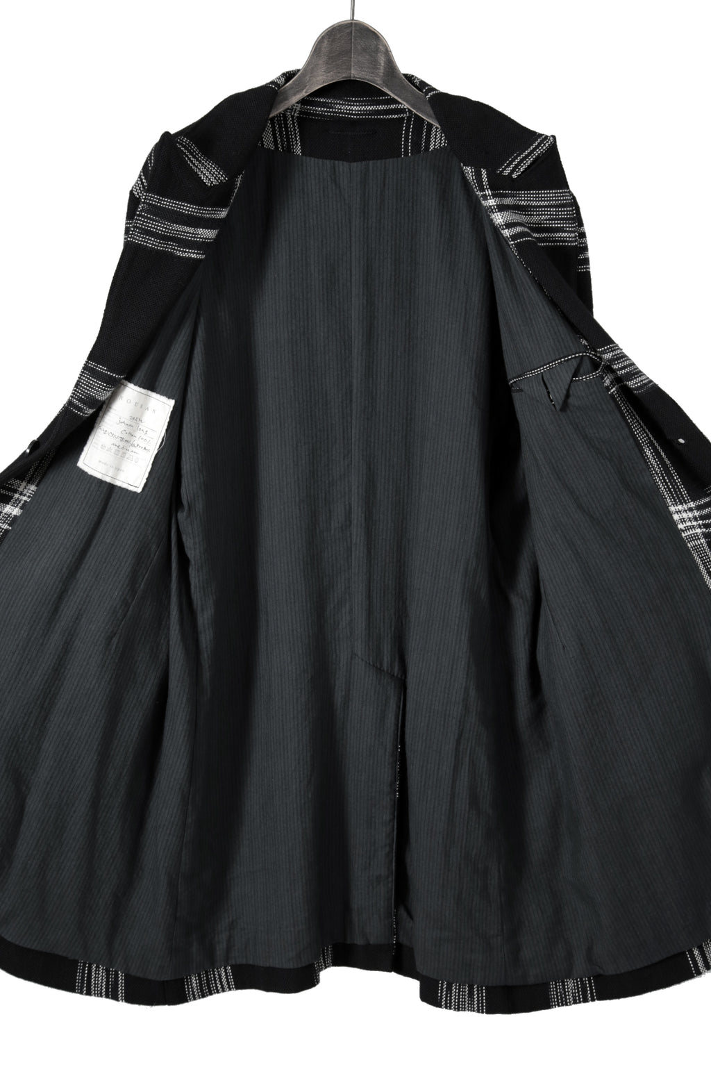 新品 NOUSAN ノウザン / 24AW johann long / peaked lapel semi long jacket/ size M (BLACK) ジャケット