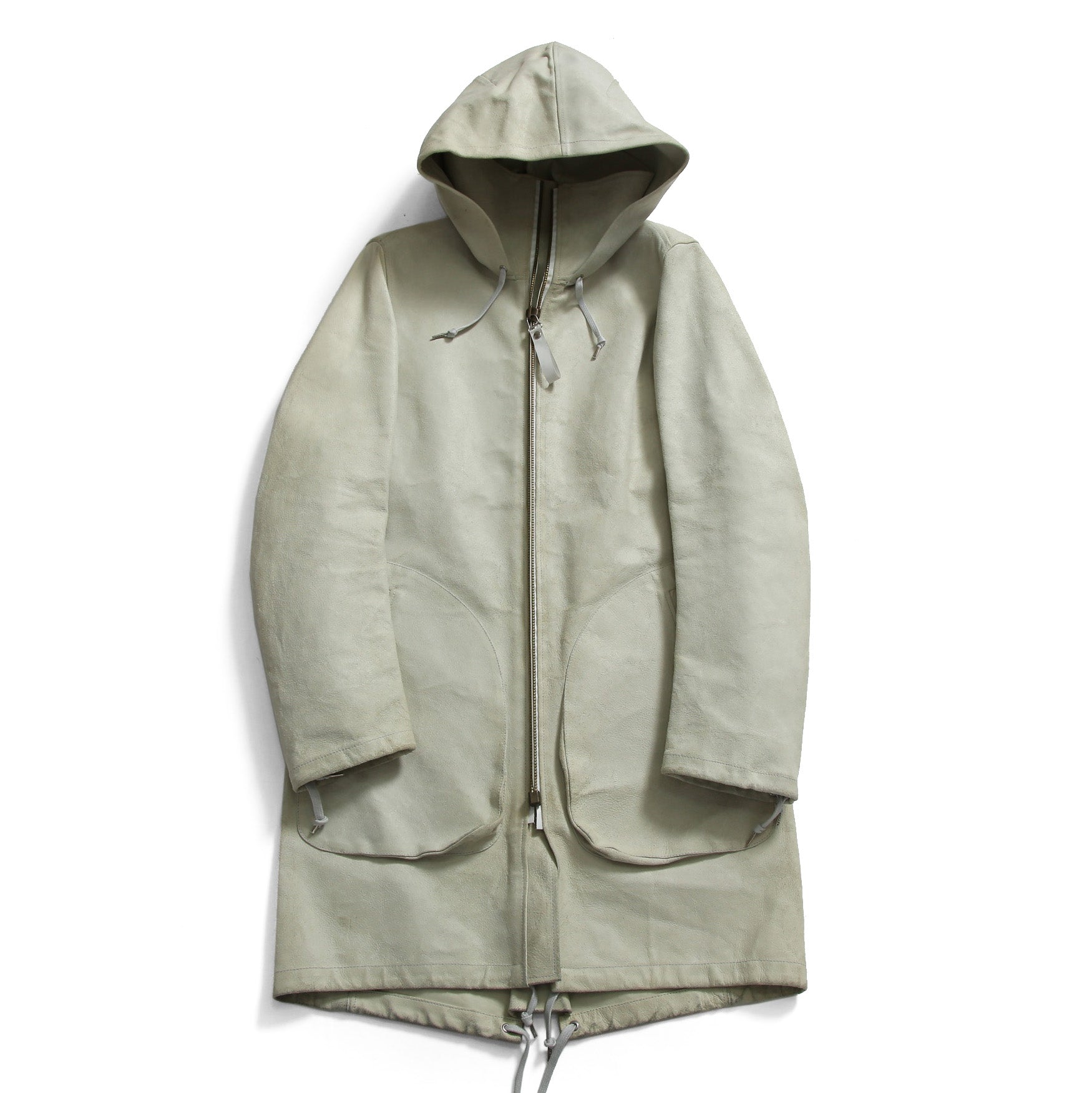 DEPTI ディープティ / 美品 2017-18 GUIDI HORSE / LEATHER HOODED COAT / size 46 (WHITE)