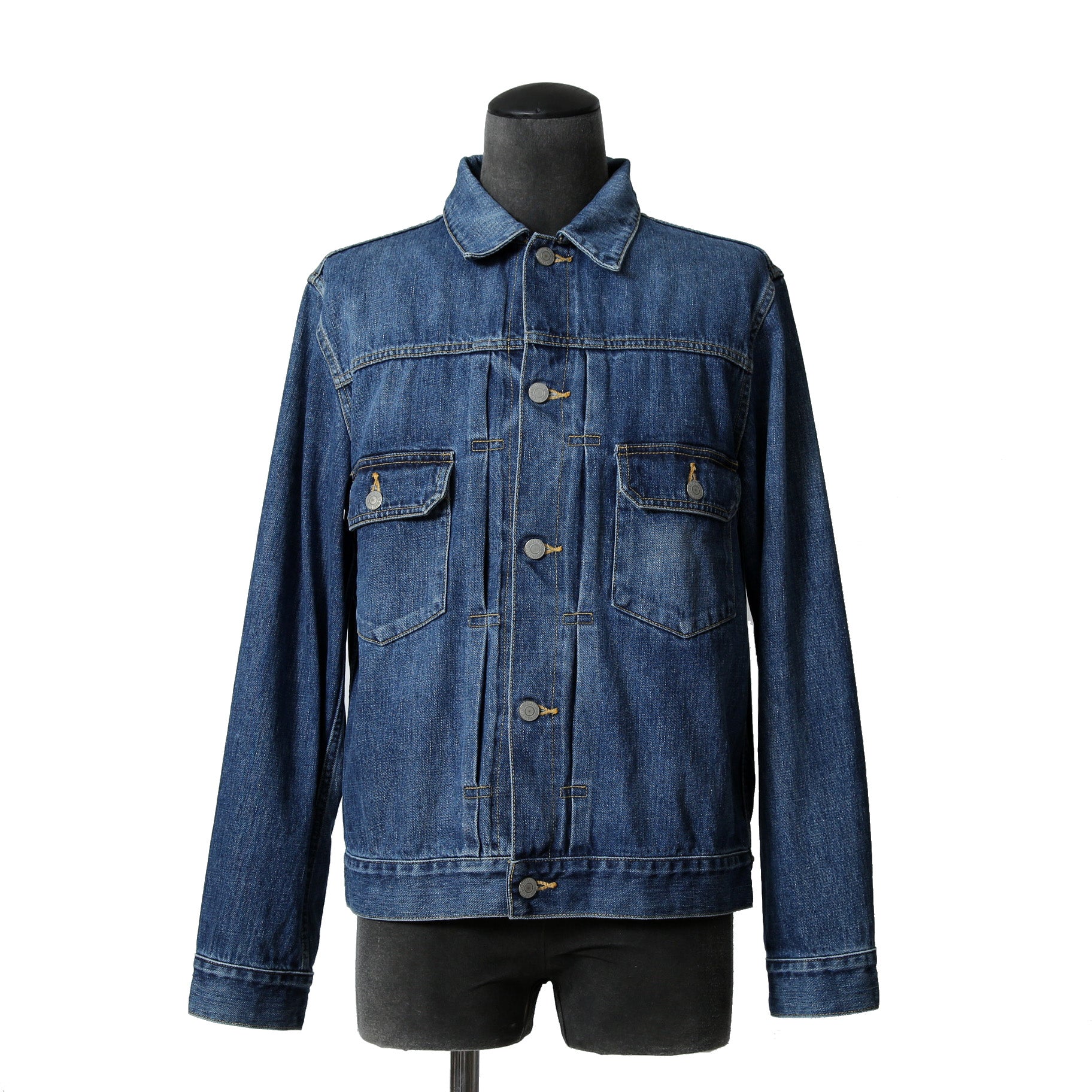 MASSTARD マスタード / 美品 DENNY デニムジャケット VINTAGE WASH  / size 2 (INDIGO)