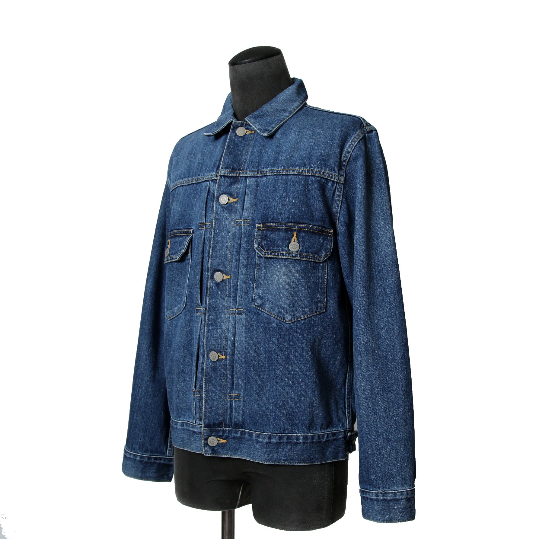 MASSTARD マスタード / 美品 DENNY デニムジャケット VINTAGE WASH  / size 2 (INDIGO)