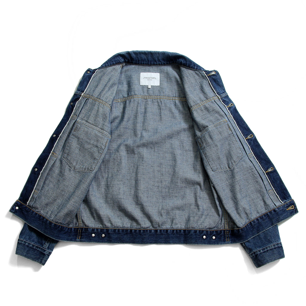 MASSTARD マスタード / 美品 DENNY デニムジャケット VINTAGE WASH  / size 2 (INDIGO)