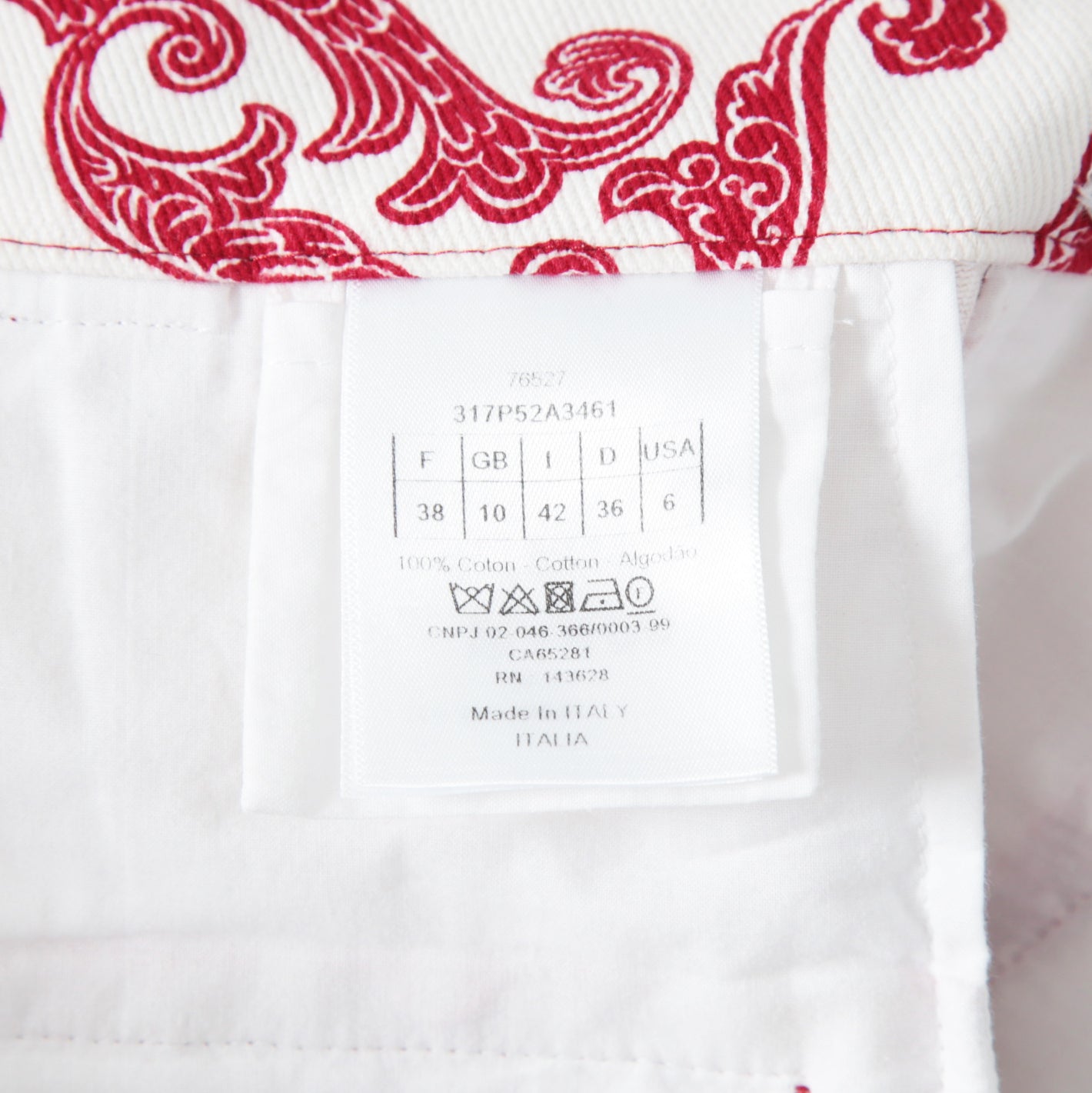 美品 DIOR クリスチャンディオール 22AW CHEZ MOI シェモア バンダナ柄 コットン ショート パンツ size 38(M) レッド ホワイト 317P52A3461