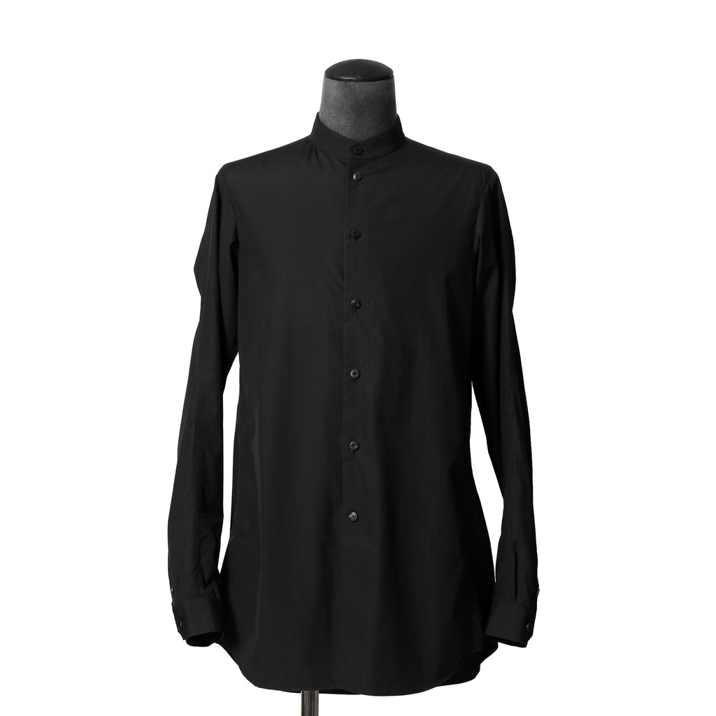 DEVOA デヴォア  / 23AW 美品 Mao Color Shirt 170/2 SUVIN cotton  / マオカラー 長袖シャツ / size 1 (BLACK)