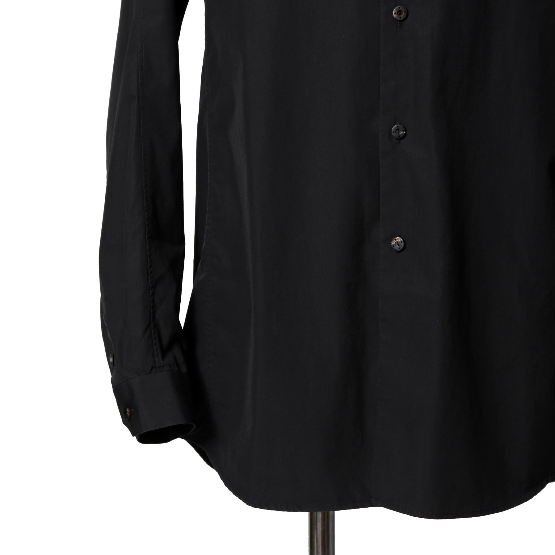 DEVOA デヴォア  / 23AW 美品 Mao Color Shirt 170/2 SUVIN cotton  / マオカラー 長袖シャツ / size 1 (BLACK)