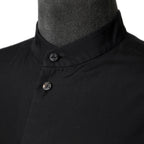 DEVOA デヴォア  / 23AW 美品 Mao Color Shirt 170/2 SUVIN cotton  / マオカラー 長袖シャツ / size 1 (BLACK)