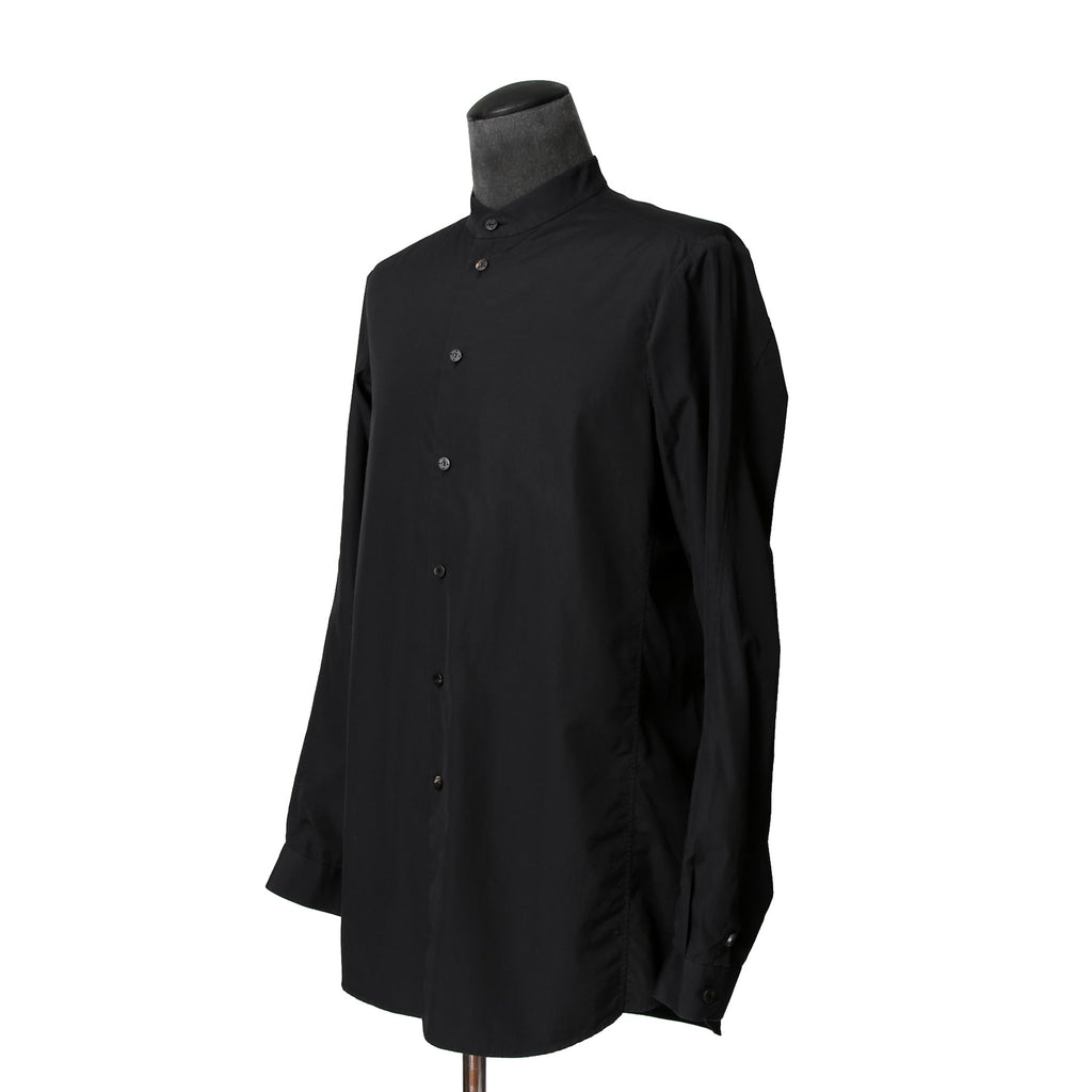 DEVOA デヴォア  / 23AW 美品 Mao Color Shirt 170/2 SUVIN cotton  / マオカラー 長袖シャツ / size 1 (BLACK)