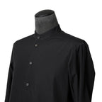 DEVOA デヴォア  / 23AW 美品 Mao Color Shirt 170/2 SUVIN cotton  / マオカラー 長袖シャツ / size 1 (BLACK)