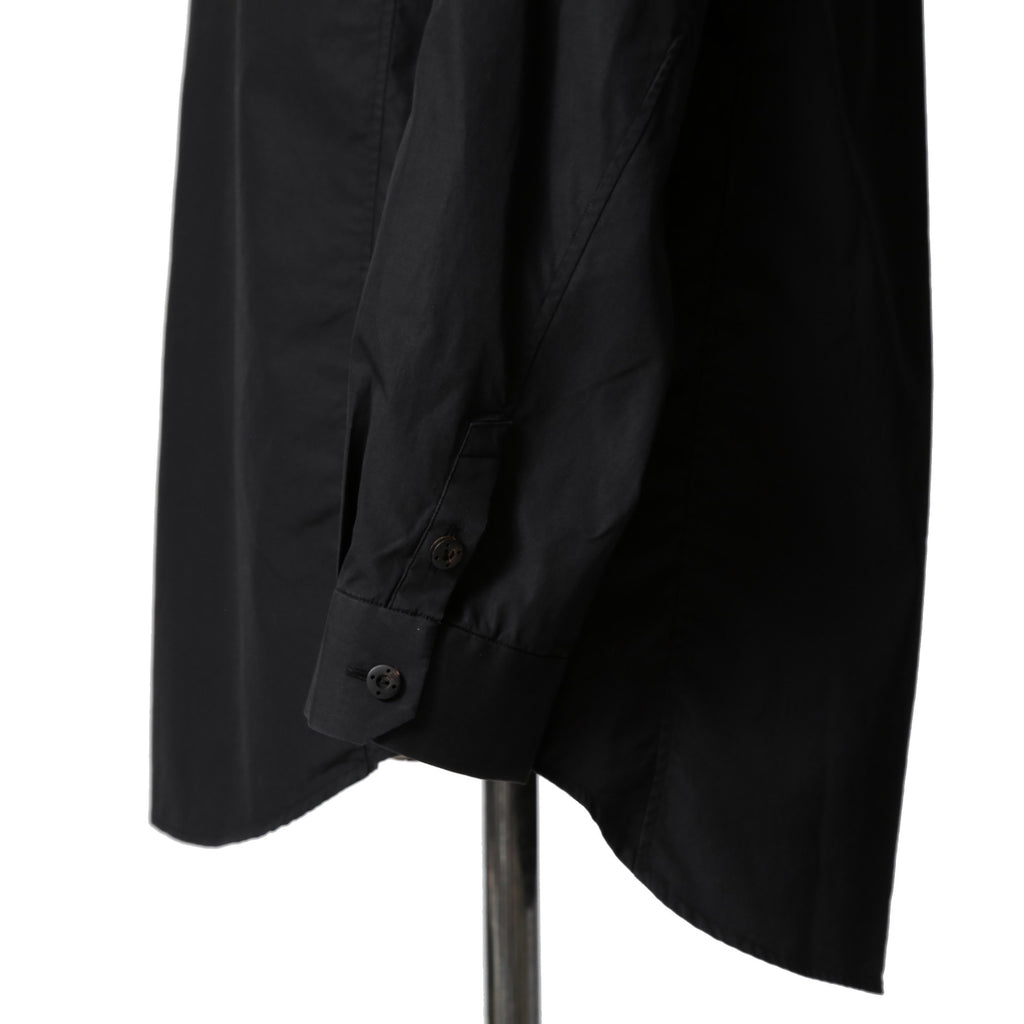 DEVOA デヴォア  / 23AW 美品 Mao Color Shirt 170/2 SUVIN cotton  / マオカラー 長袖シャツ / size 1 (BLACK)