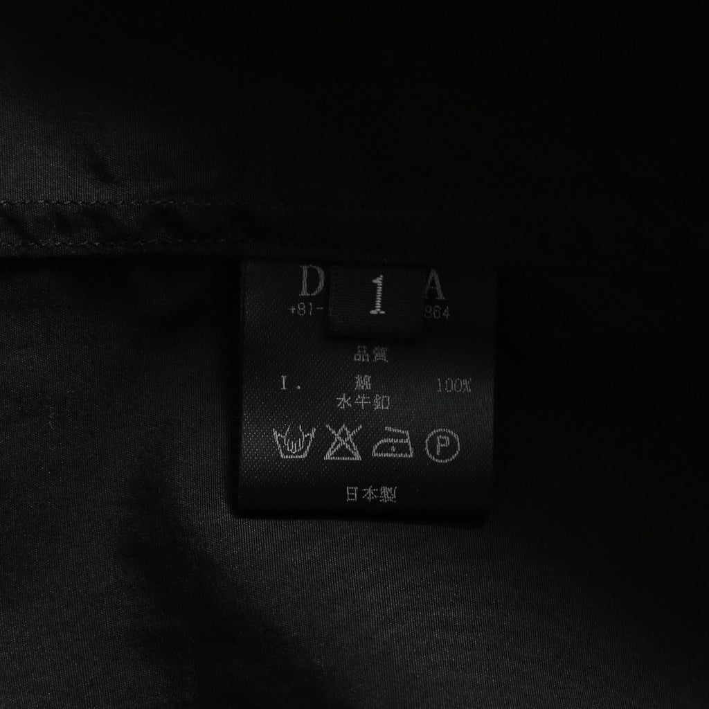 DEVOA デヴォア  / 23AW 美品 Mao Color Shirt 170/2 SUVIN cotton  / マオカラー 長袖シャツ / size 1 (BLACK)