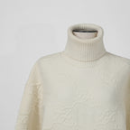 FENDI フェンディ /  21AW FFカリグラフィー ズッカ / ハイネックニット / カシミヤ混 / FZX697 AHE9 / size 38 (クリーム)  レディース