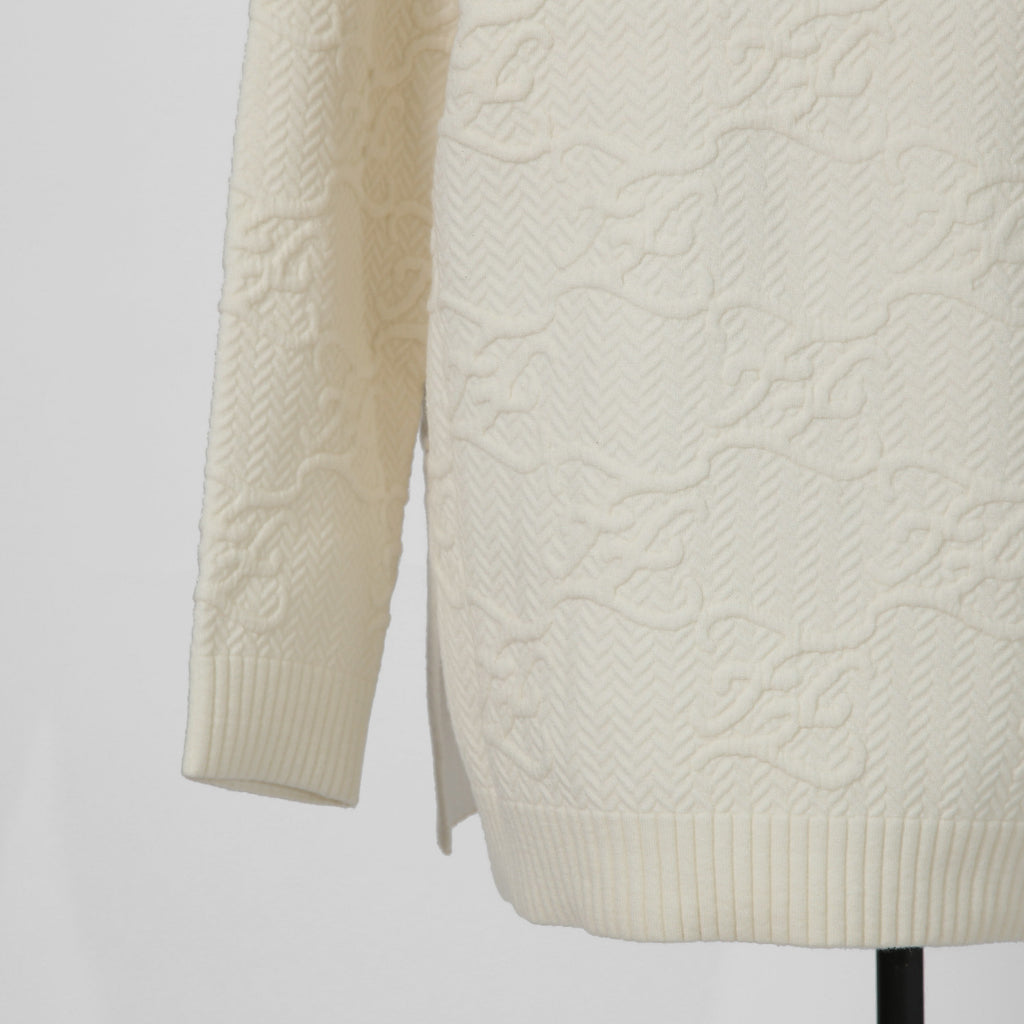 FENDI フェンディ /  21AW FFカリグラフィー ズッカ / ハイネックニット / カシミヤ混 / FZX697 AHE9 / size 38 (クリーム)  レディース