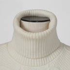 FENDI フェンディ /  21AW FFカリグラフィー ズッカ / ハイネックニット / カシミヤ混 / FZX697 AHE9 / size 38 (クリーム)  レディース