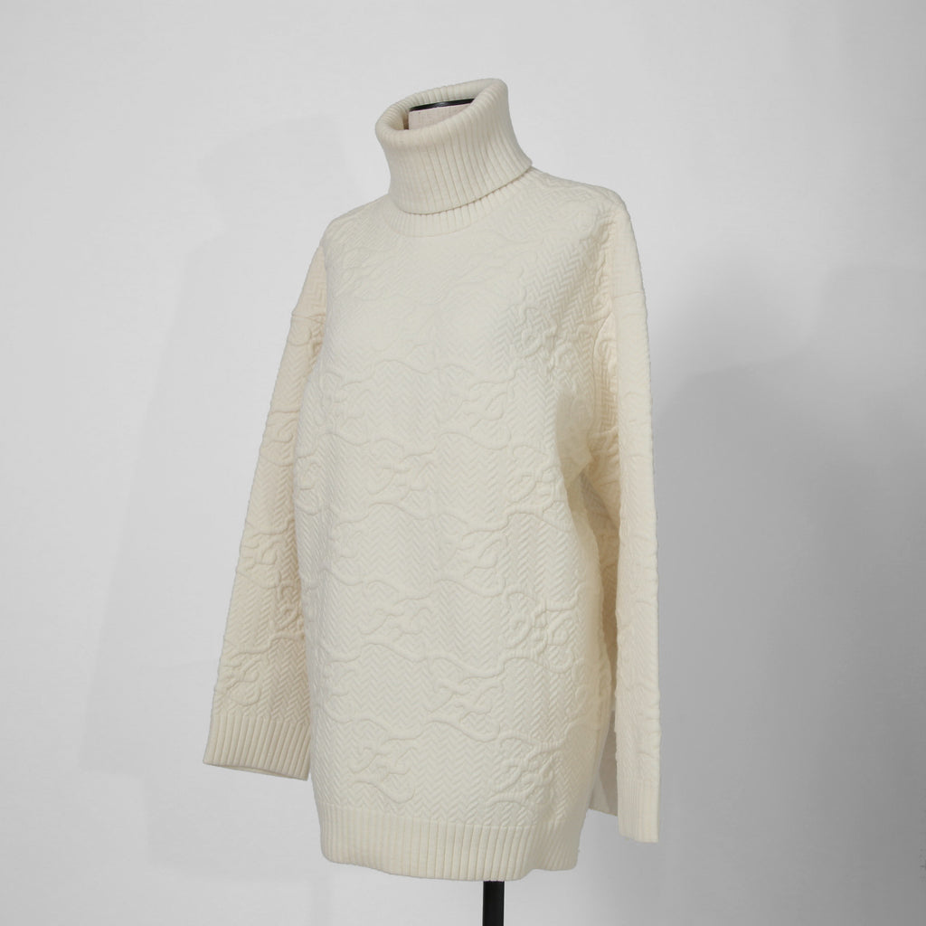 FENDI フェンディ /  21AW FFカリグラフィー ズッカ / ハイネックニット / カシミヤ混 / FZX697 AHE9 / size 38 (クリーム)  レディース