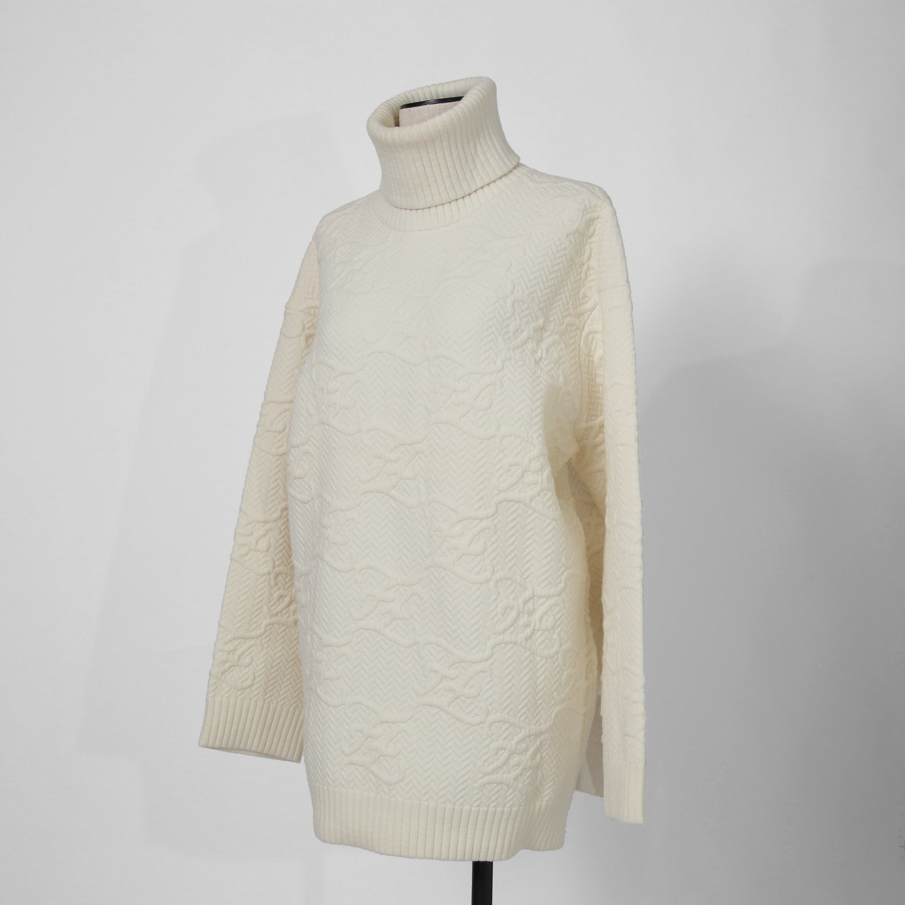 FENDI フェンディ /  21AW FFカリグラフィー ズッカ / ハイネックニット / カシミヤ混 / FZX697 AHE9 / size 38 (クリーム)  レディース