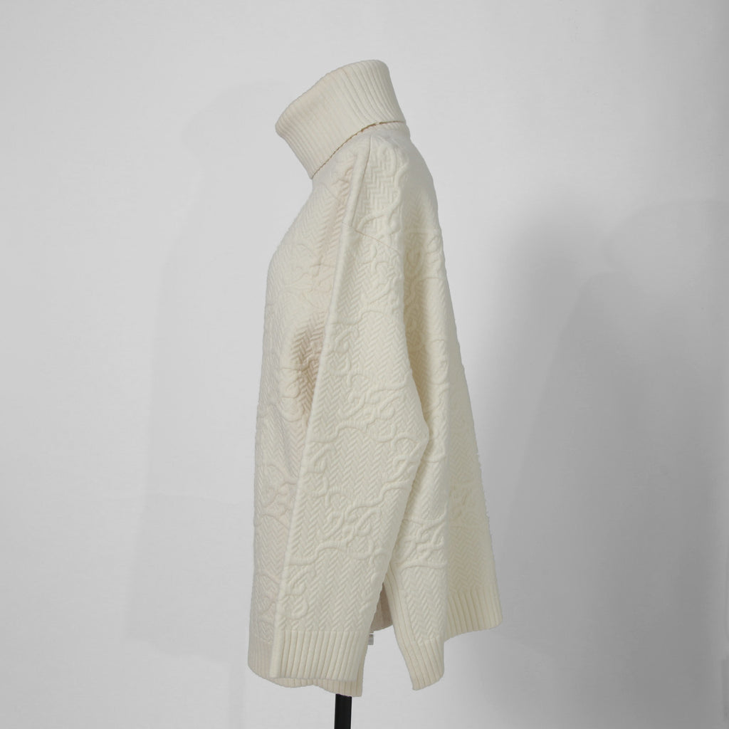 FENDI フェンディ /  21AW FFカリグラフィー ズッカ / ハイネックニット / カシミヤ混 / FZX697 AHE9 / size 38 (クリーム)  レディース