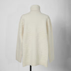 FENDI フェンディ /  21AW FFカリグラフィー ズッカ / ハイネックニット / カシミヤ混 / FZX697 AHE9 / size 38 (クリーム)  レディース