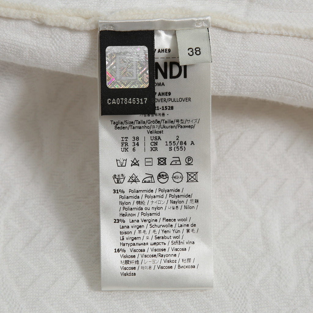 FENDI フェンディ /  21AW FFカリグラフィー ズッカ / ハイネックニット / カシミヤ混 / FZX697 AHE9 / size 38 (クリーム)  レディース