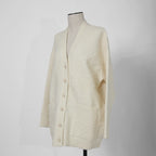 FENDI フェンディ /  21AW FFカリグラフィー ズッカ / ニット カーディガン / ウールカシミヤ / FZC888 AHE9 / size 38 (クリーム)  レディース