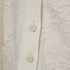 FENDI フェンディ /  21AW FFカリグラフィー ズッカ / ニット カーディガン / ウールカシミヤ / FZC888 AHE9 / size 38 (クリーム)  レディース