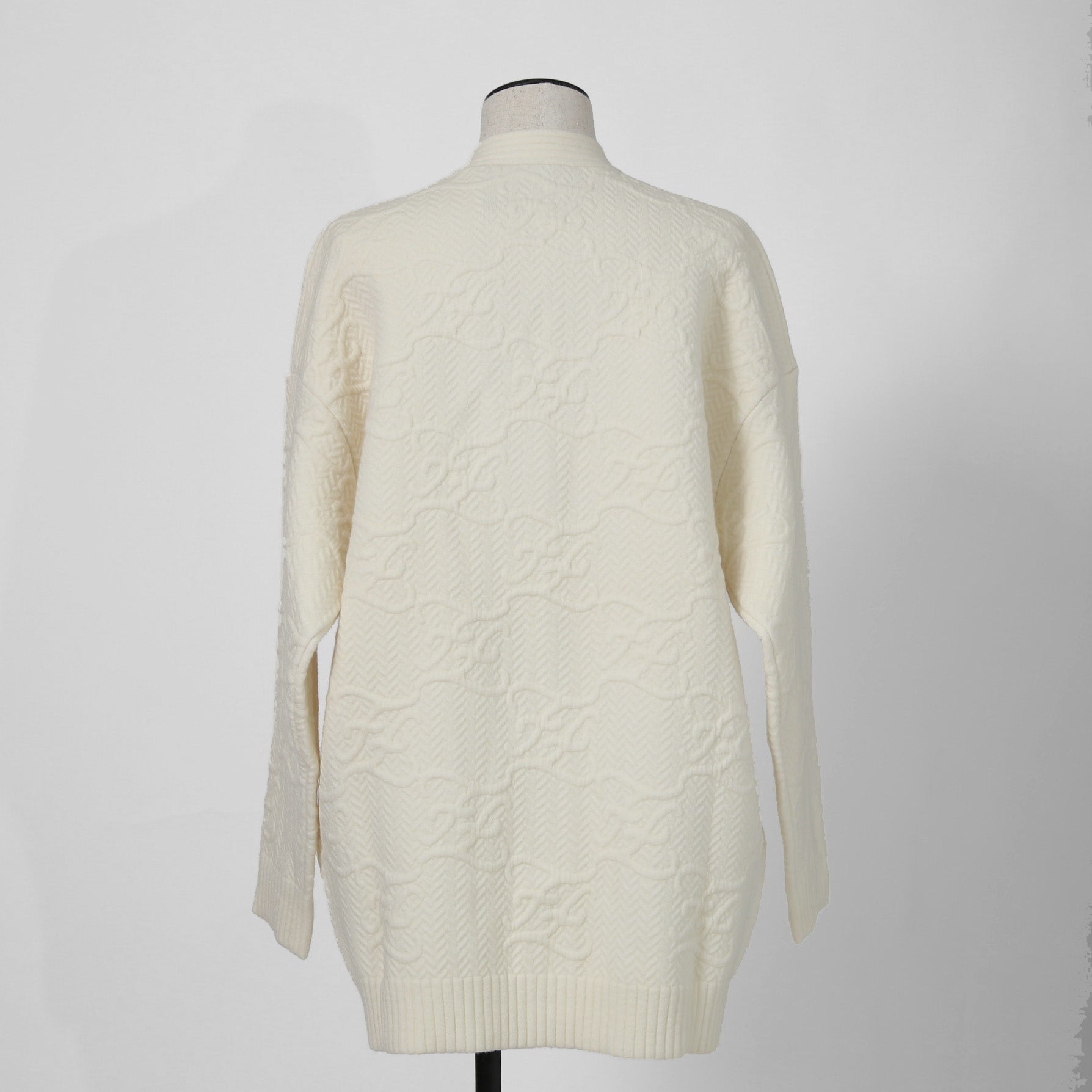 FENDI フェンディ /  21AW FFカリグラフィー ズッカ / ニット カーディガン / ウールカシミヤ / FZC888 AHE9 / size 38 (クリーム)  レディース