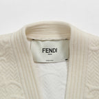 FENDI フェンディ /  21AW FFカリグラフィー ズッカ / ニット カーディガン / ウールカシミヤ / FZC888 AHE9 / size 38 (クリーム)  レディース