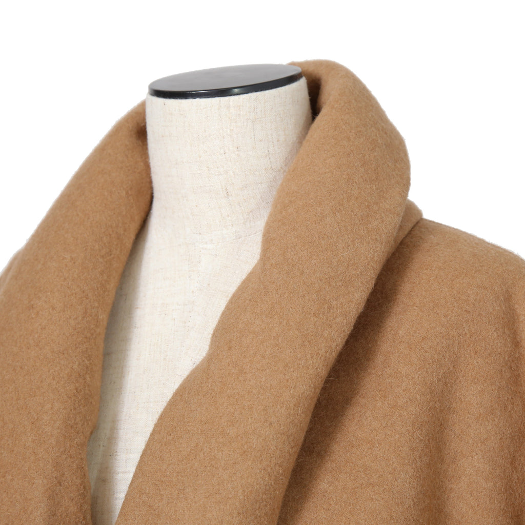 極上品 Louis Vuitton ルイヴィトン / 23年クルーズコレクション "look 4" / キャメルヘア パール コクーン ショートコート  / モノグラム裏地 / 1AAL1B / size 36 (キャメル)