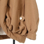 極上品 Louis Vuitton ルイヴィトン / 23年クルーズコレクション "look 4" / キャメルヘア パール コクーン ショートコート  / モノグラム裏地 / 1AAL1B / size 36 (キャメル)