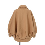 極上品 Louis Vuitton ルイヴィトン / 23年クルーズコレクション "look 4" / キャメルヘア パール コクーン ショートコート  / モノグラム裏地 / 1AAL1B / size 36 (キャメル)