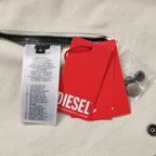 新品 現行デザイン DIESEL ディーゼル / オーバーサイズ PVCコーティング リバーシブル ジャケット J-Film-Rev size S 黒 コットン リネン DIESEL