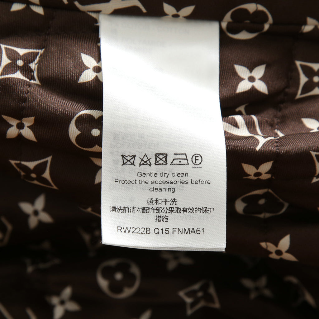 極上品 Louis Vuitton ルイヴィトン / 23年クルーズコレクション "look 4" / キャメルヘア パール コクーン ショートコート  / モノグラム裏地 / 1AAL1B / size 36 (キャメル)