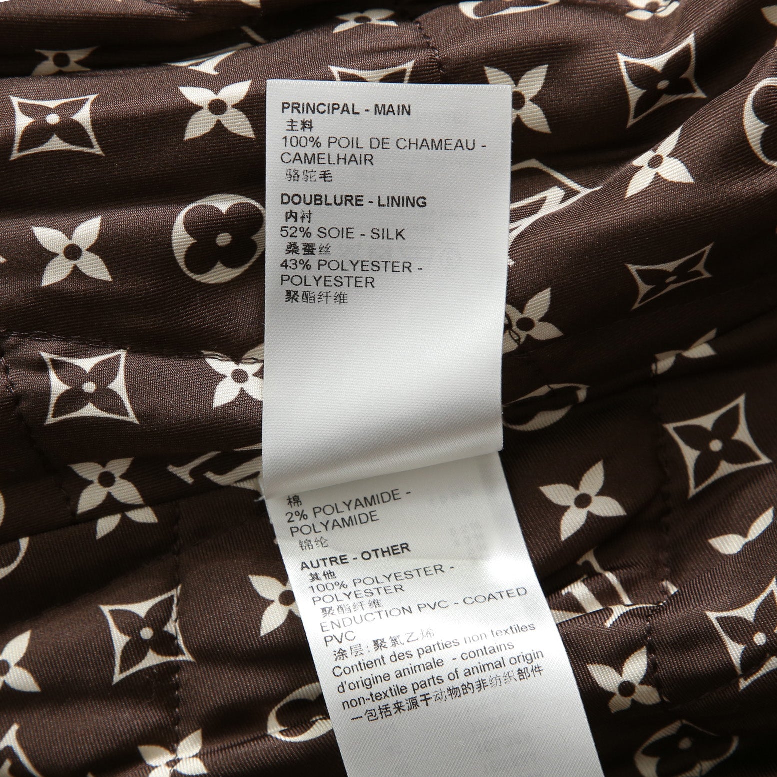 極上品 Louis Vuitton ルイヴィトン / 23年クルーズコレクション "look 4" / キャメルヘア パール コクーン ショートコート  / モノグラム裏地 / 1AAL1B / size 36 (キャメル)