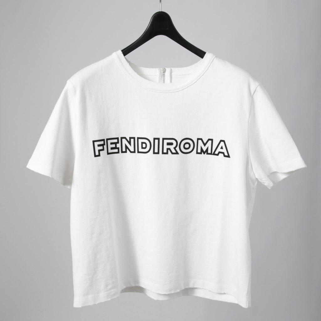 美品 フェンディ FEDNI by MARC JACOBS / コットン プリント Tシャツ / size M (WHITE) F57950 AXBH マークジェイコブス