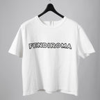 美品 フェンディ FEDNI by MARC JACOBS / コットン プリント Tシャツ / size M (WHITE) F57950 AXBH マークジェイコブス