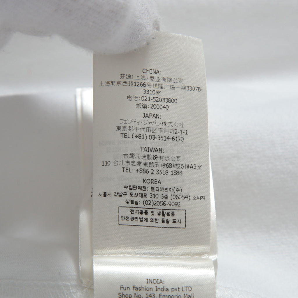 美品 フェンディ FEDNI by MARC JACOBS / コットン プリント Tシャツ / size M (WHITE) F57950 AXBH マークジェイコブス