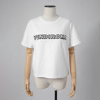 美品 フェンディ FEDNI by MARC JACOBS / コットン プリント Tシャツ / size M (WHITE) F57950 AXBH マークジェイコブス
