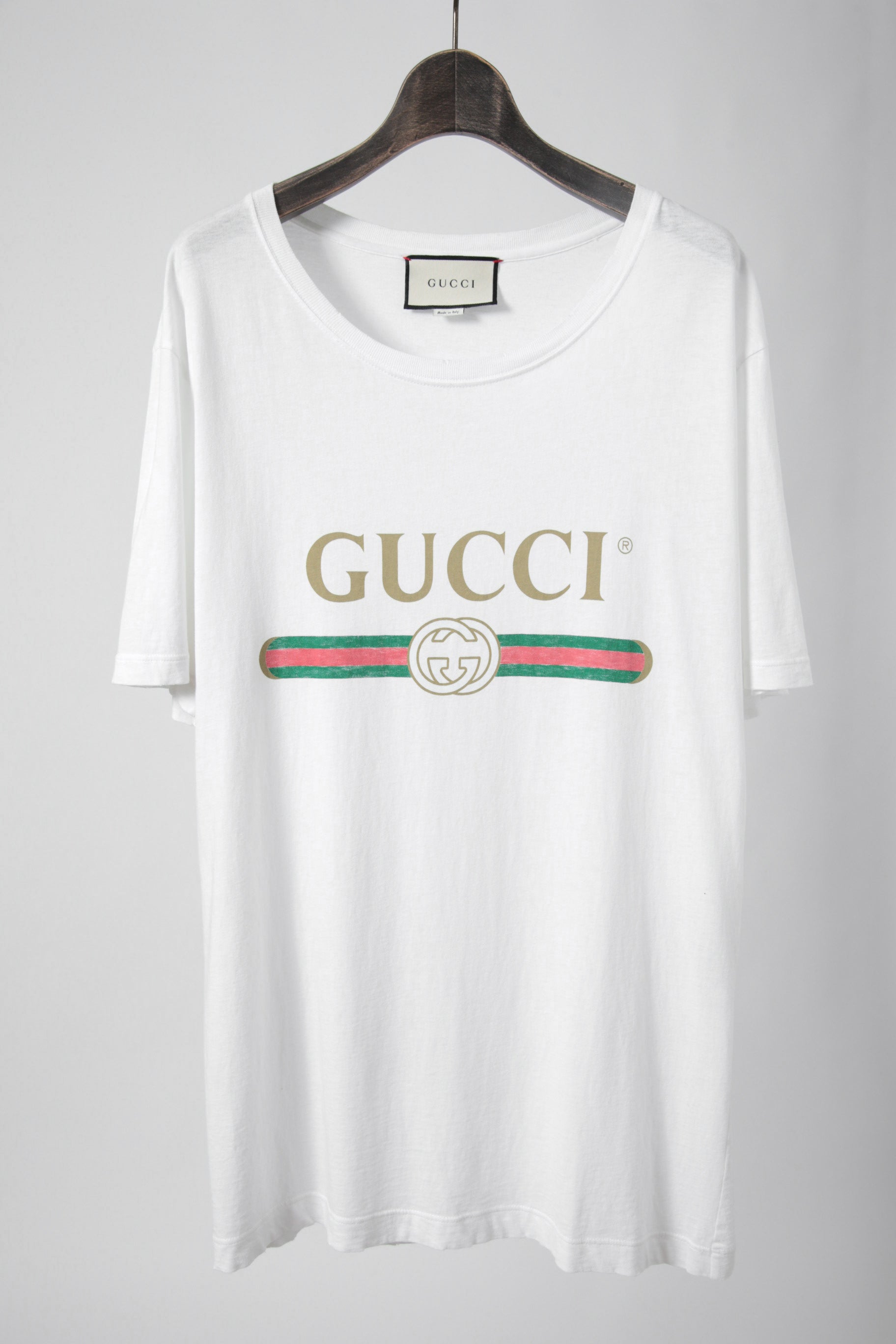 GUCCI グッチ / 22SS ヴィンテージロゴ 加工 半袖 Tシャツ / size L (WHITE)