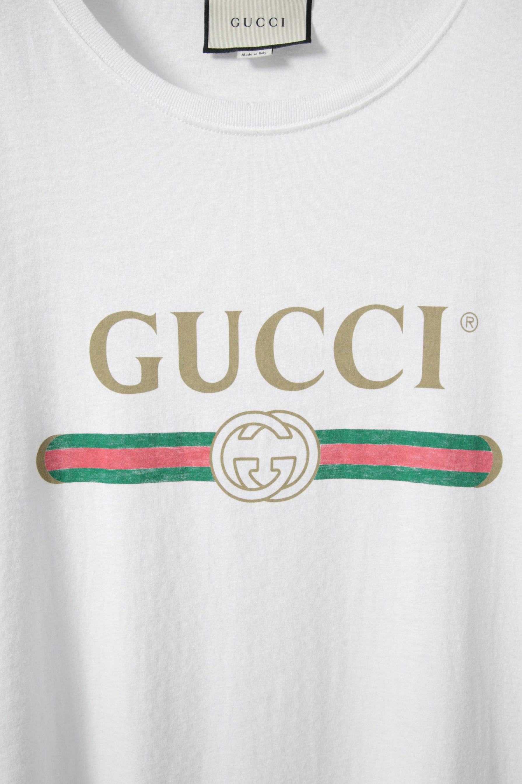 GUCCI グッチ / 22SS ヴィンテージロゴ 加工 半袖 Tシャツ / size L (WHITE)