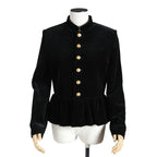 美品 CELINE セリーヌ / 21AW エディ期 Chasseur Jacket ベルベット シャスール ジャケット 2V81D226D / size 38 黒 国内正規品 レディース