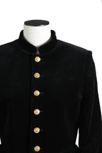 美品 CELINE セリーヌ / 21AW エディ期 Chasseur Jacket ベルベット シャスール ジャケット 2V81D226D / size 38 黒 国内正規品 レディース