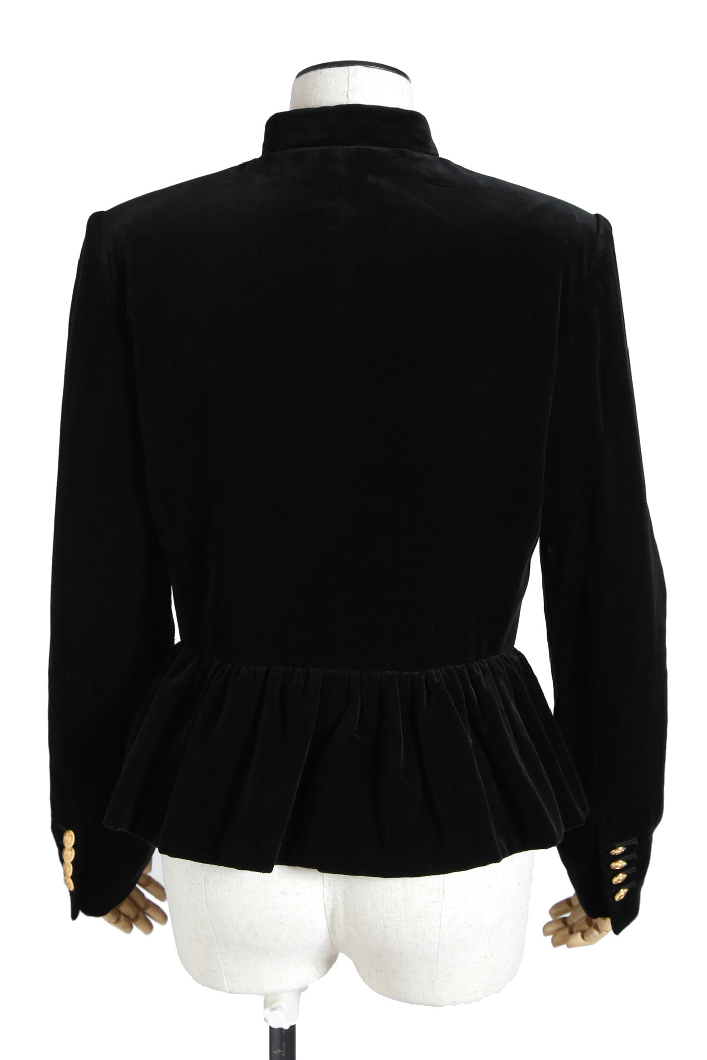 美品 CELINE セリーヌ / 21AW エディ期 Chasseur Jacket ベルベット シャスール ジャケット 2V81D226D / size 38 黒 国内正規品 レディース