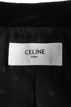 美品 CELINE セリーヌ / 21AW エディ期 Chasseur Jacket ベルベット シャスール ジャケット 2V81D226D / size 38 黒 国内正規品 レディース