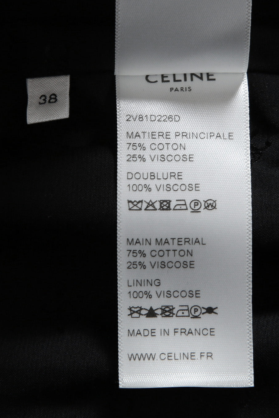 美品 CELINE セリーヌ / 21AW エディ期 Chasseur Jacket ベルベット シャスール ジャケット 2V81D226D / size 38 黒 国内正規品 レディース