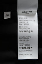 美品 CELINE セリーヌ / 21AW エディ期 Chasseur Jacket ベルベット シャスール ジャケット 2V81D226D / size 38 黒 国内正規品 レディース