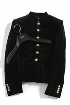 美品 CELINE セリーヌ / 21AW エディ期 Chasseur Jacket ベルベット シャスール ジャケット 2V81D226D / size 38 黒 国内正規品 レディース