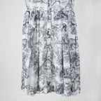 25年 新作 定価68万 美品 Christian Dior ディオール / ミディ シャツ ドレス / トワル ドゥ ジュイ / コットンモスリン / size 40 WHITE