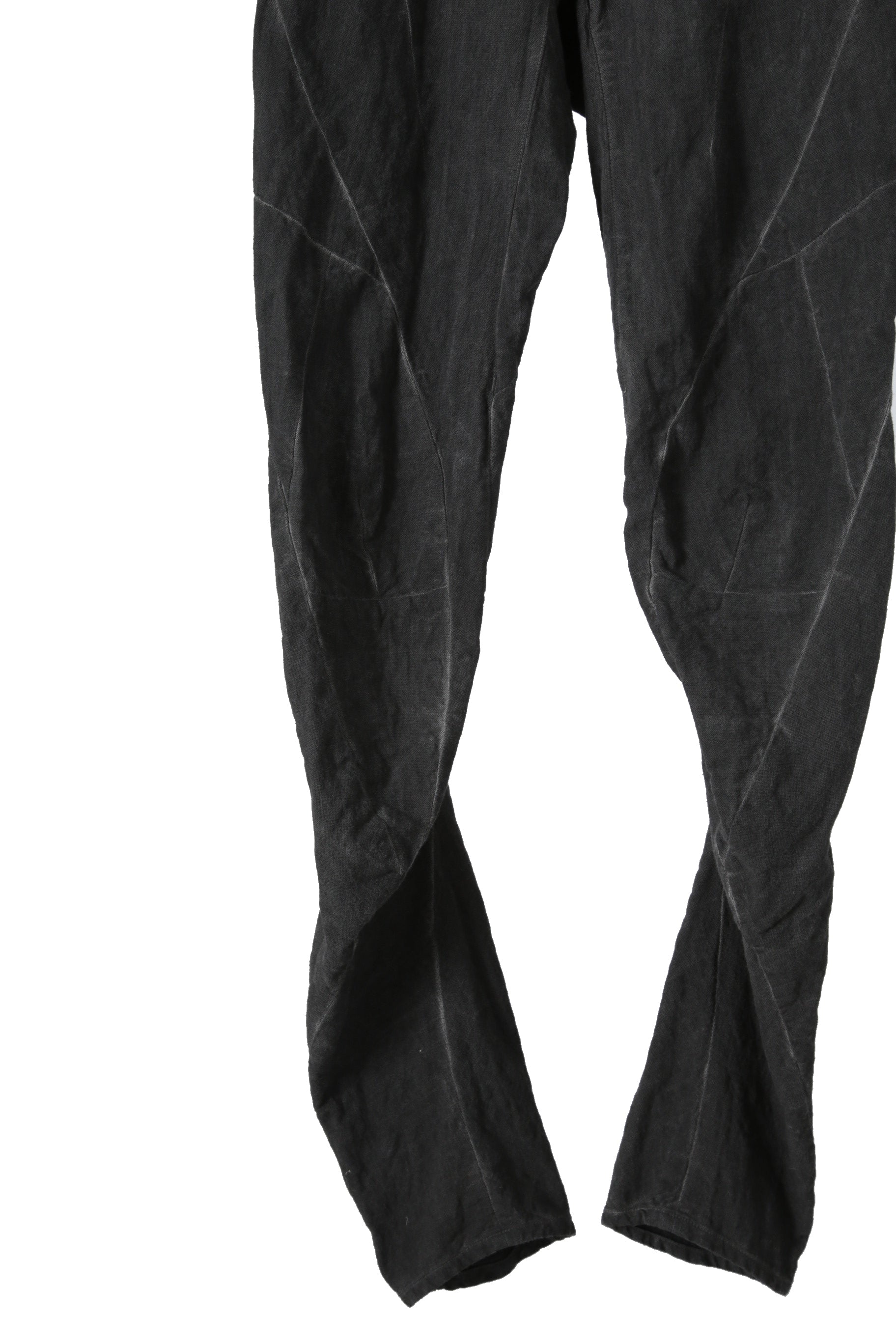 美品 D.HYGEN ディーハイゲン / 22SS Cotton Linen Stretch Denim Overlock Twist Curve Slim Pants / size 2 (SUMI BLACK) パンツ