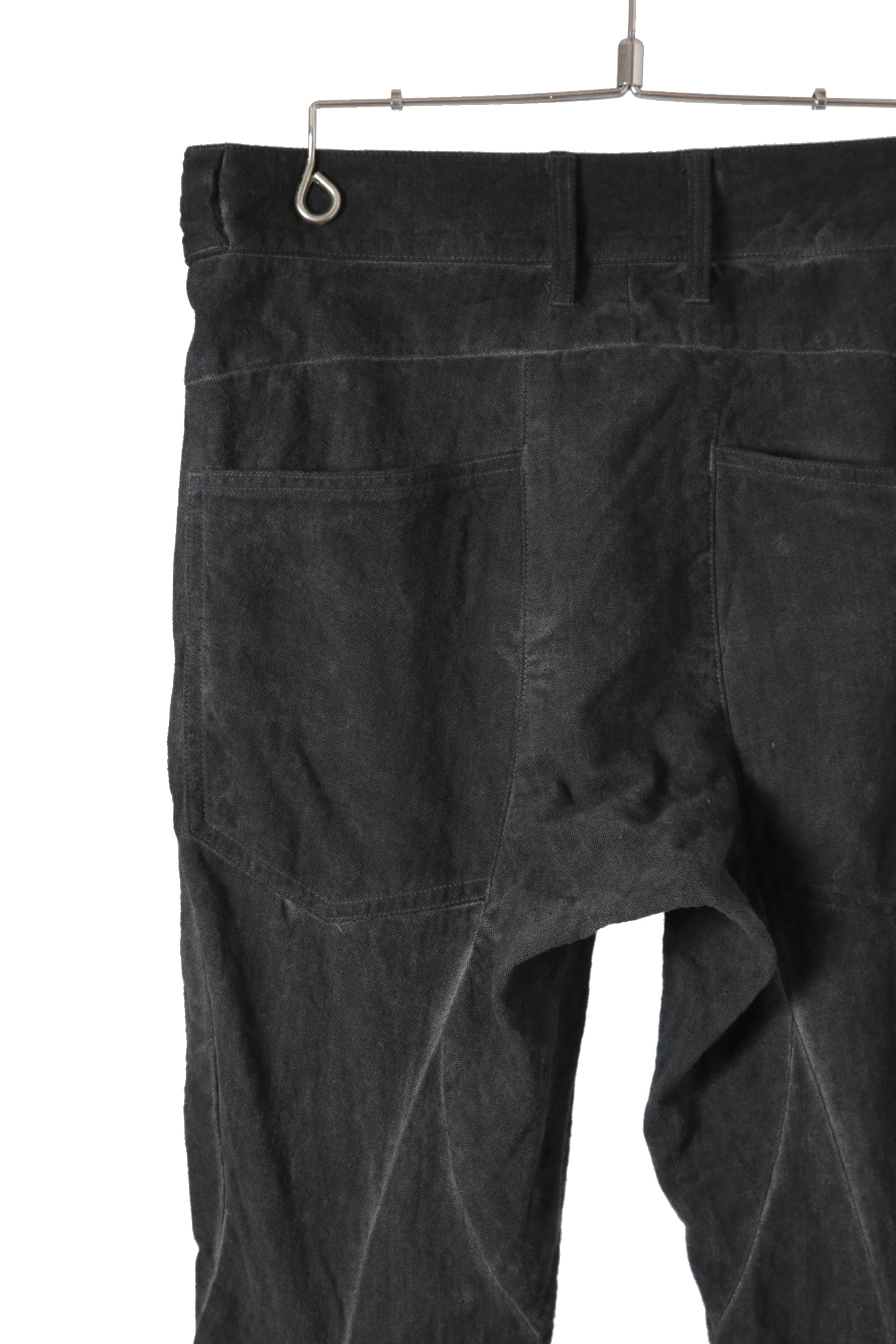 美品 D.HYGEN ディーハイゲン / 22SS Cotton Linen Stretch Denim Overlock Twist Curve Slim Pants / size 2 (SUMI BLACK) パンツ