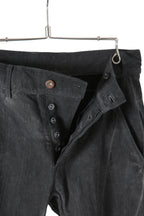 美品 D.HYGEN ディーハイゲン / 22SS Cotton Linen Stretch Denim Overlock Twist Curve Slim Pants / size 2 (SUMI BLACK) パンツ