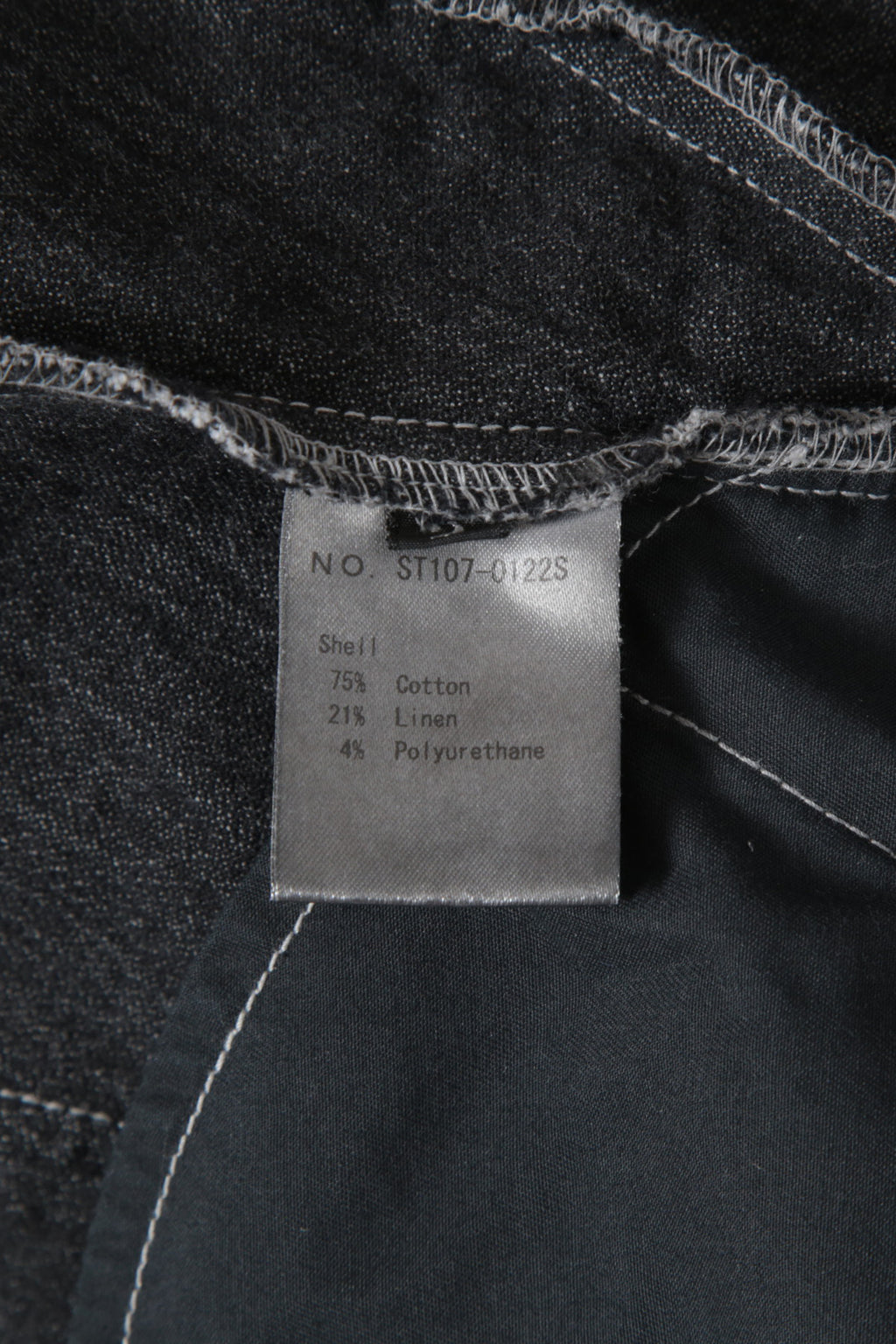 美品 D.HYGEN ディーハイゲン / 22SS Cotton Linen Stretch Denim Overlock Twist Curve Slim Pants / size 2 (SUMI BLACK) パンツ